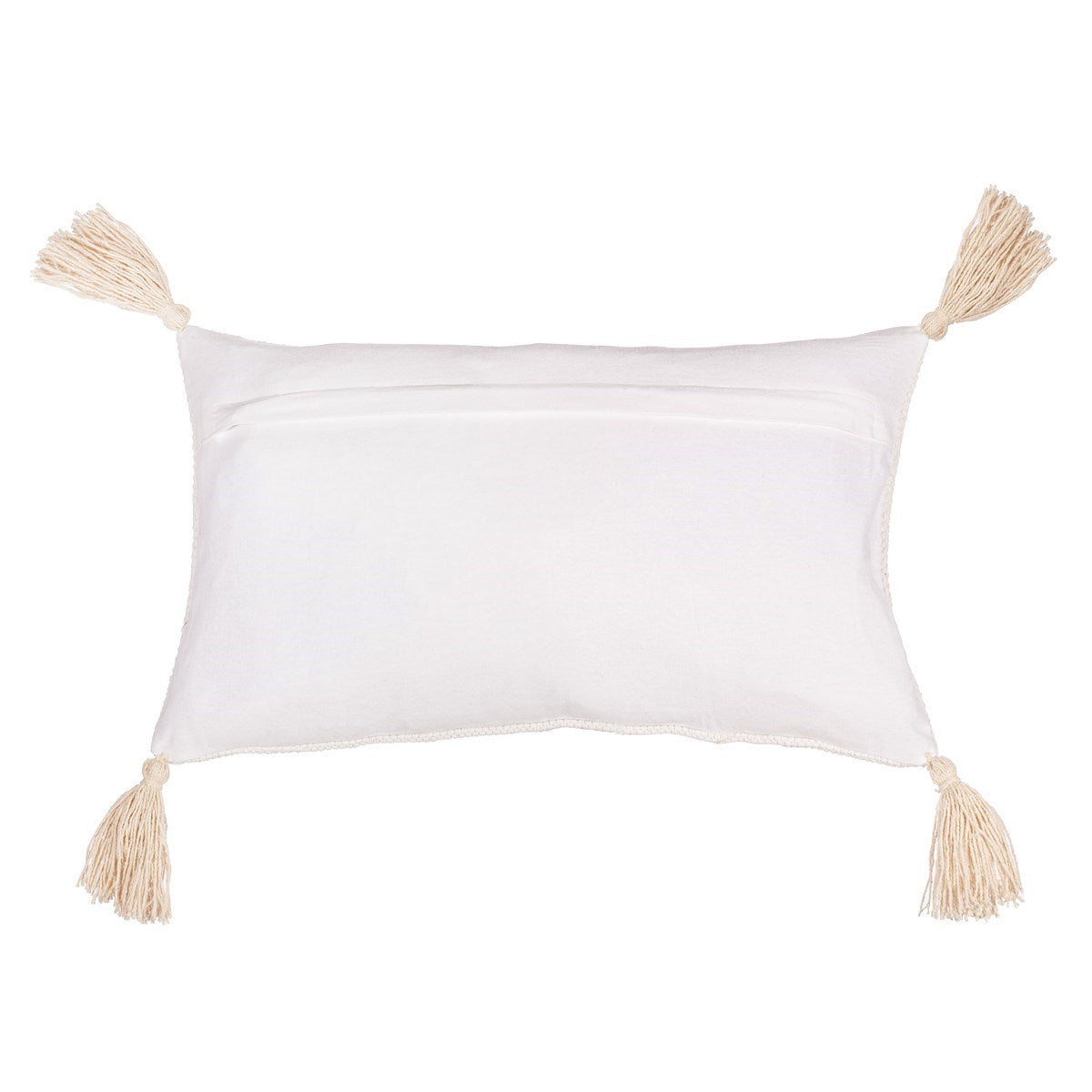 Dos coussin rectangle coussin lune blanc et beige