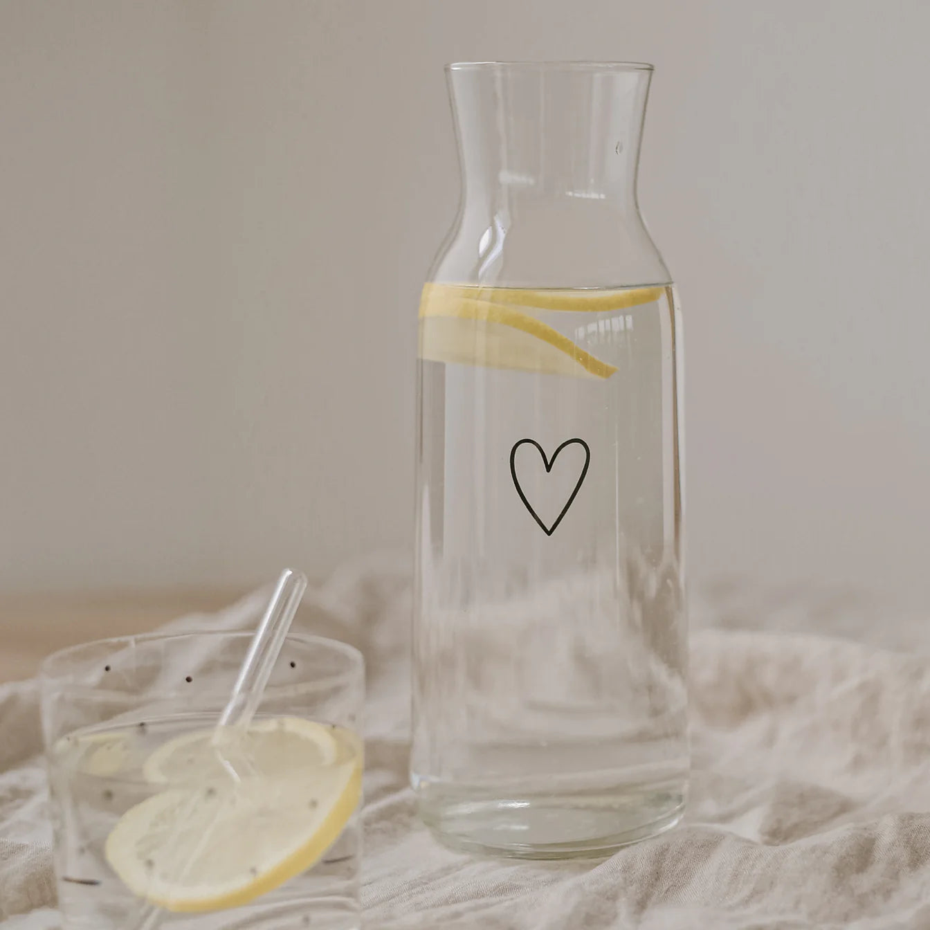 Carafe en verre Coeur - Euleunschnnit
