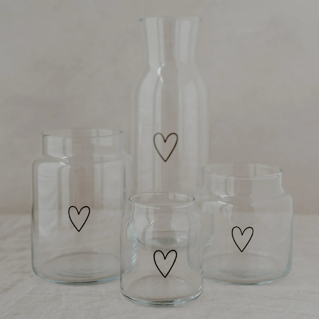 Carafe en verre Coeur - Euleunschnnit