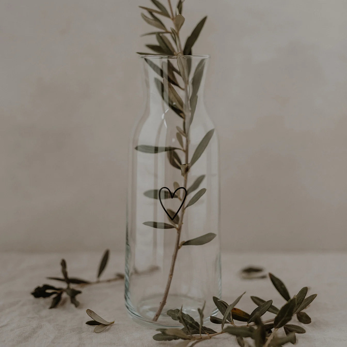 Carafe en verre Coeur - Euleunschnnit