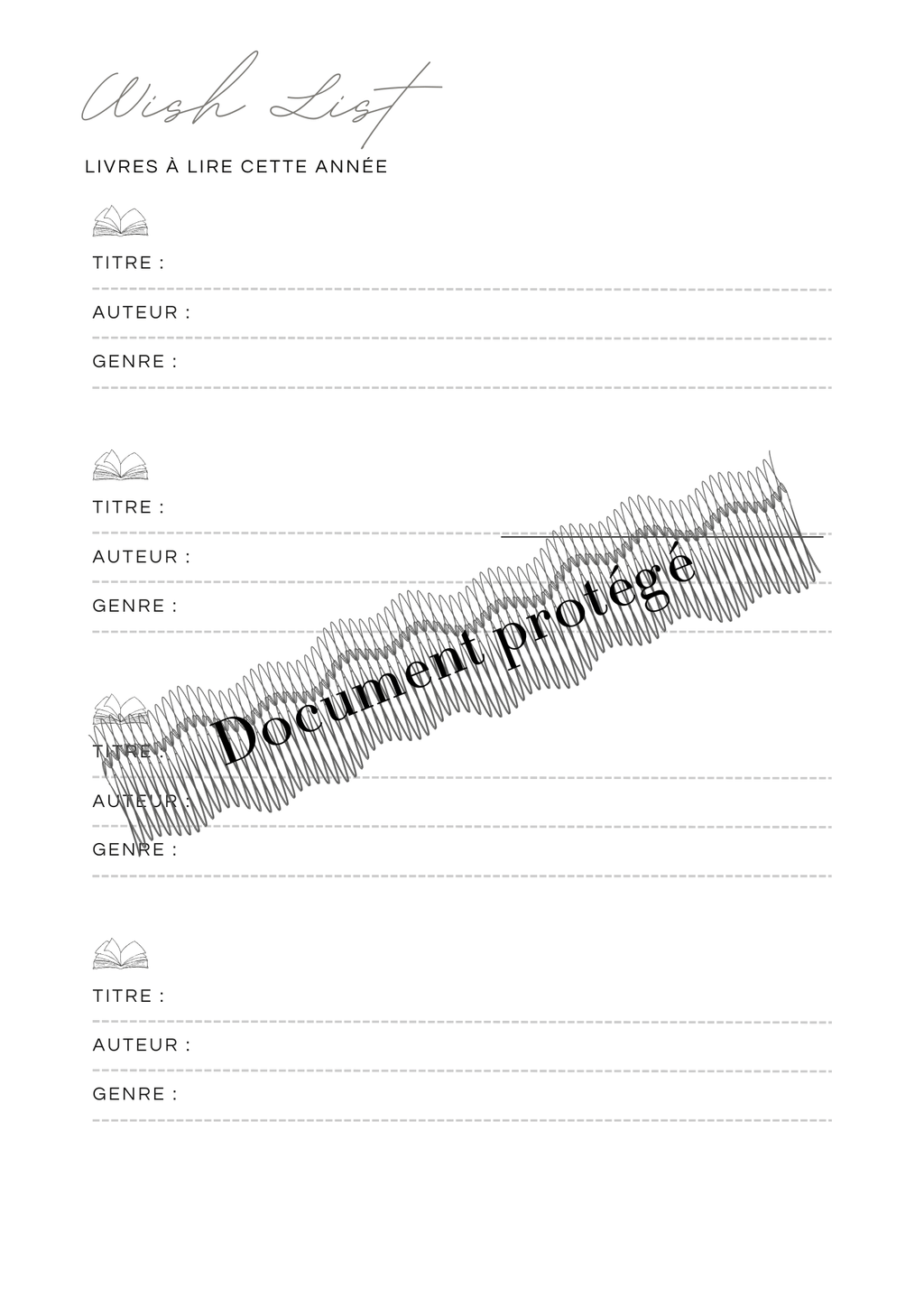 Journal de Lecture à personnaliser