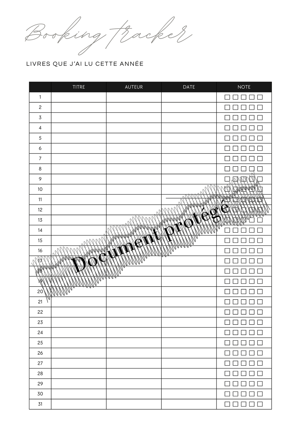 Journal de Lecture à personnaliser