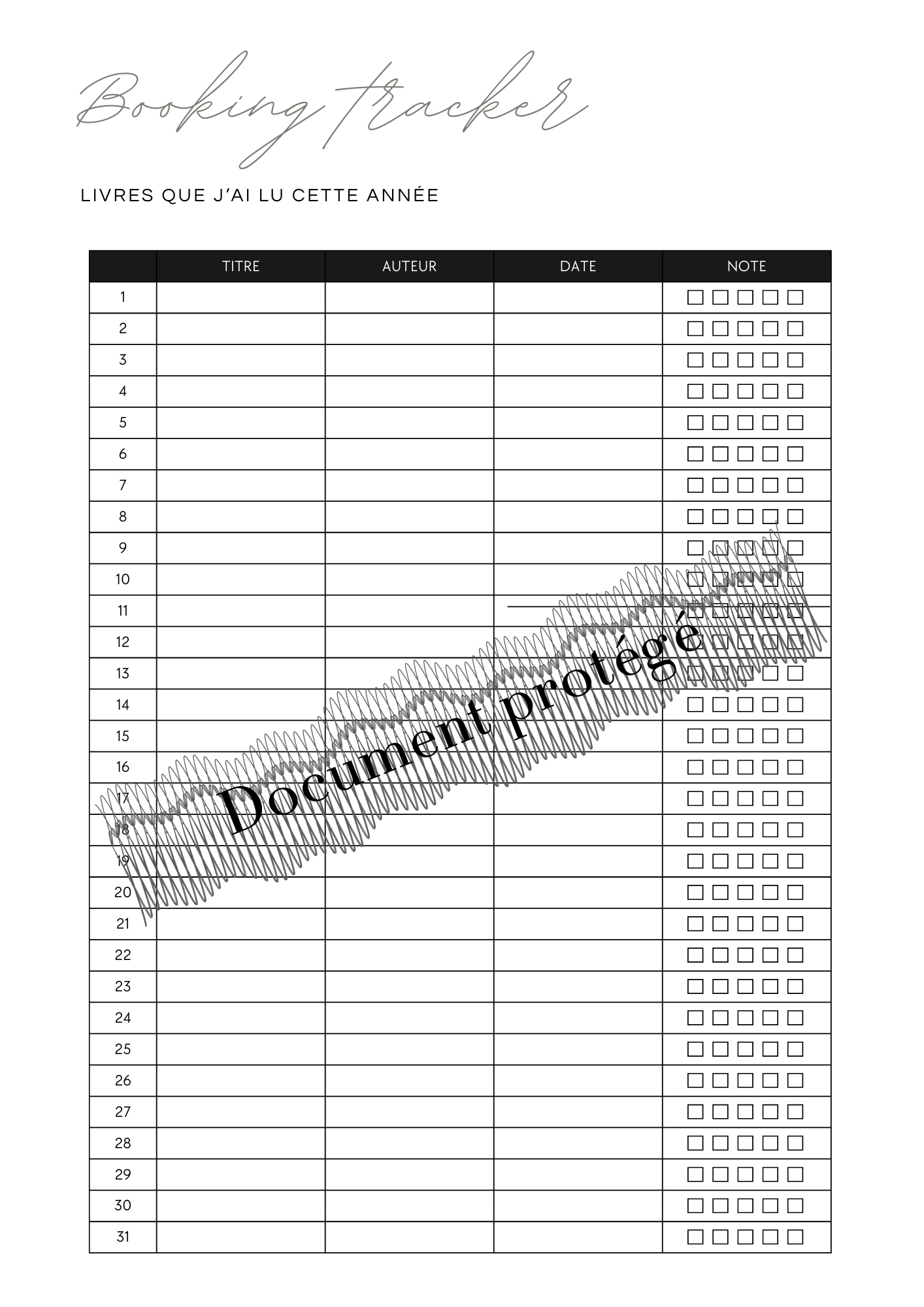 Journal de Lecture à personnaliser
