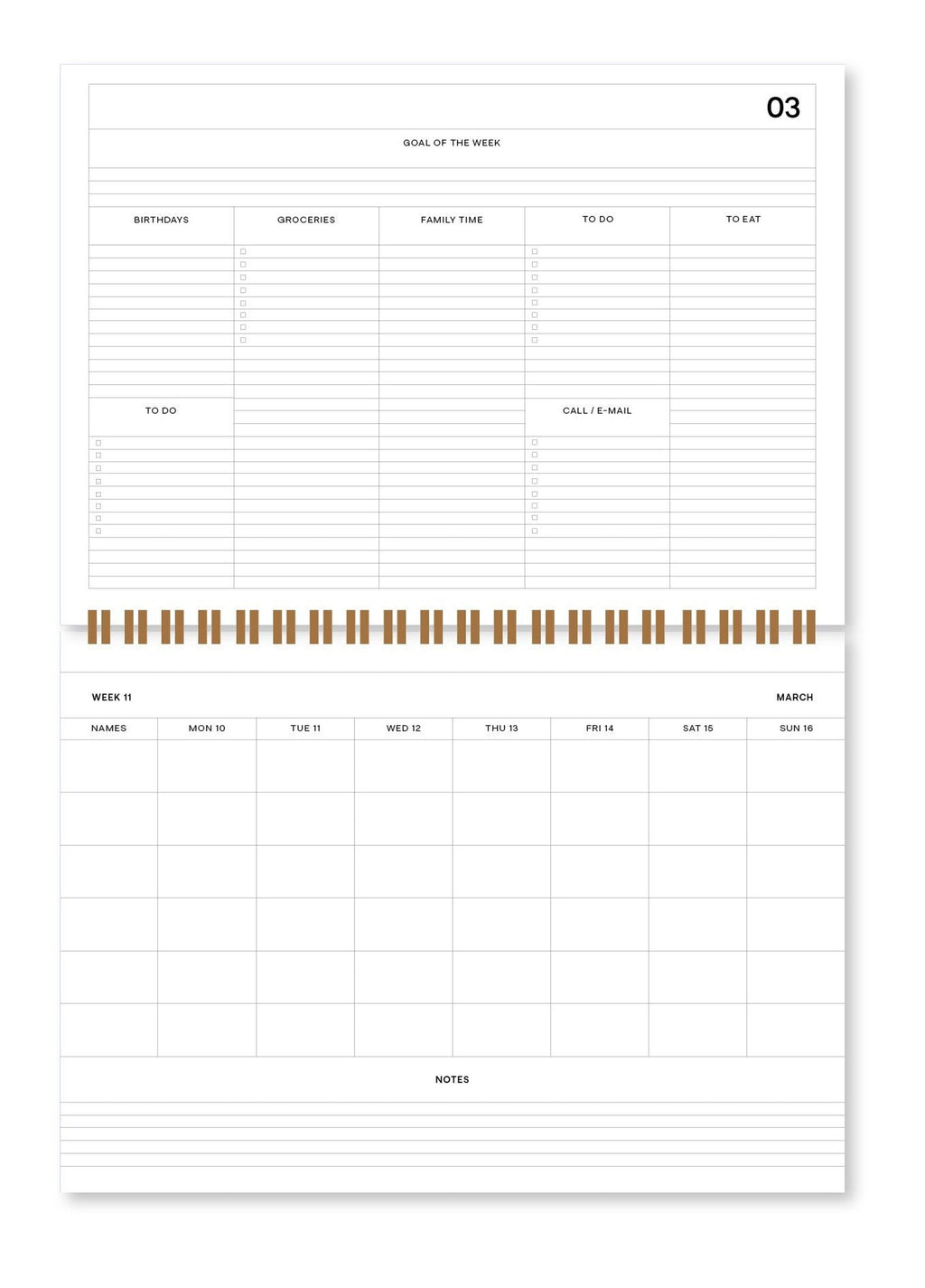 Agenda 18 mois 2024-2025 - Soleil - A-Journal