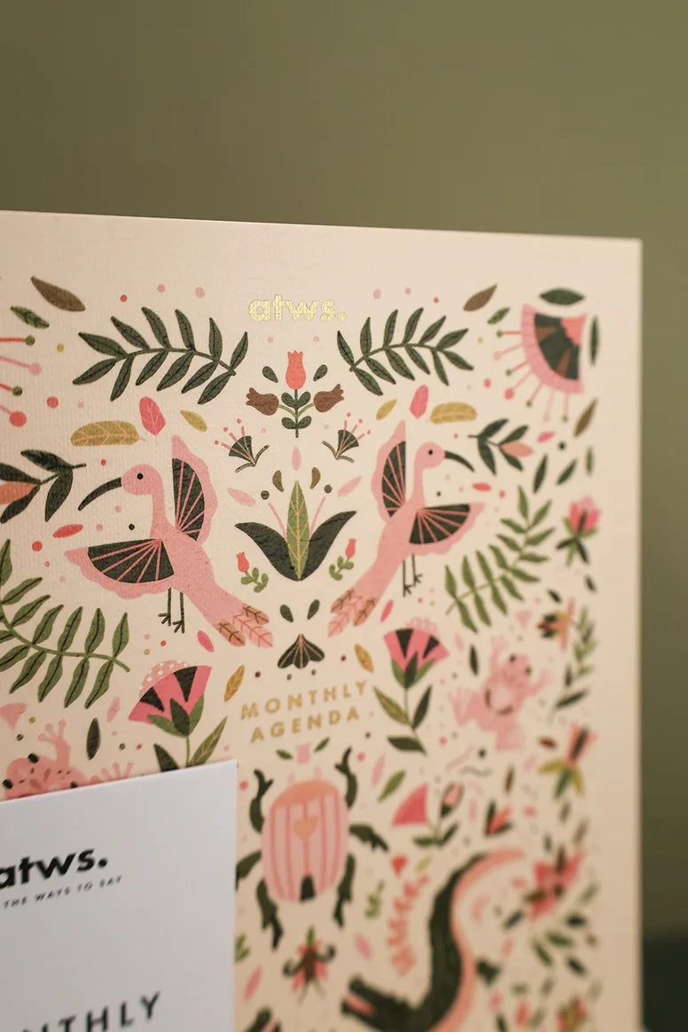 Agenda Mensuel Pink Croco- All the ways to say