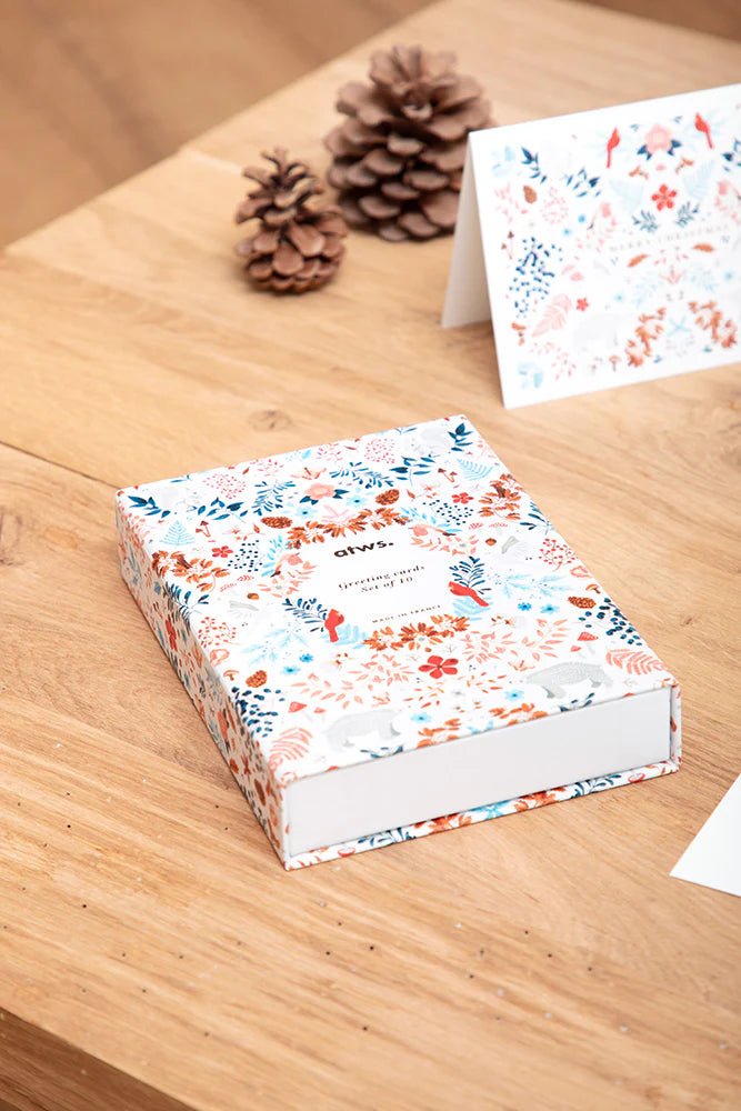 Box de 10 cartes de Noel Hivers - All the ways to say