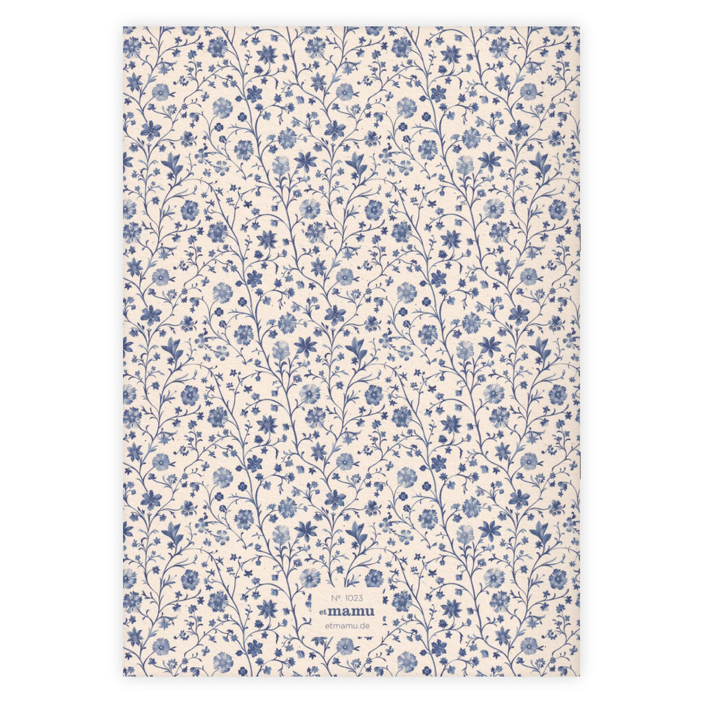 Carnet A4 Ornament Mini Fleur Bleue Bullet - Etmamu