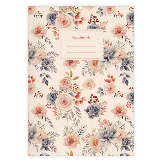Carnet A5 Watercolor Garden Blanc - Etmamu