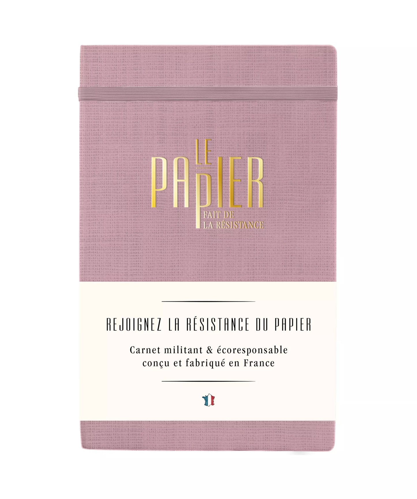 Carnet Notebook A5 Rose Poudré - 128 pages lignées - Le Papier fait de la résistance