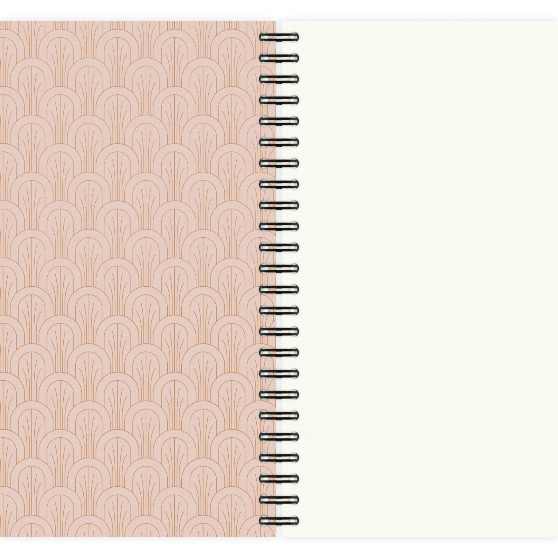 Carnet Spiral A5 Waves Rose Blanc - Etmamu