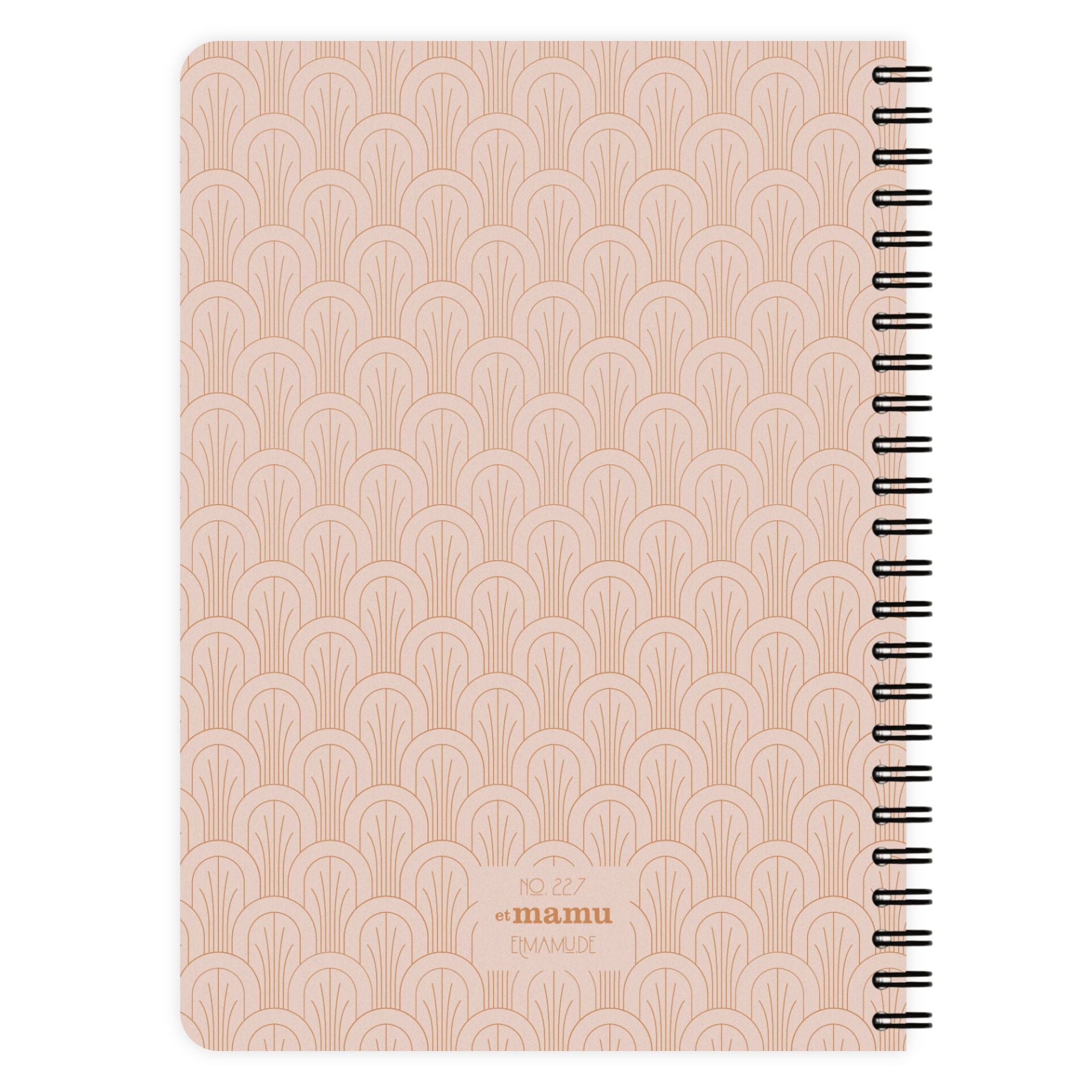 Carnet Spiral A5 Waves Rose Blanc - Etmamu