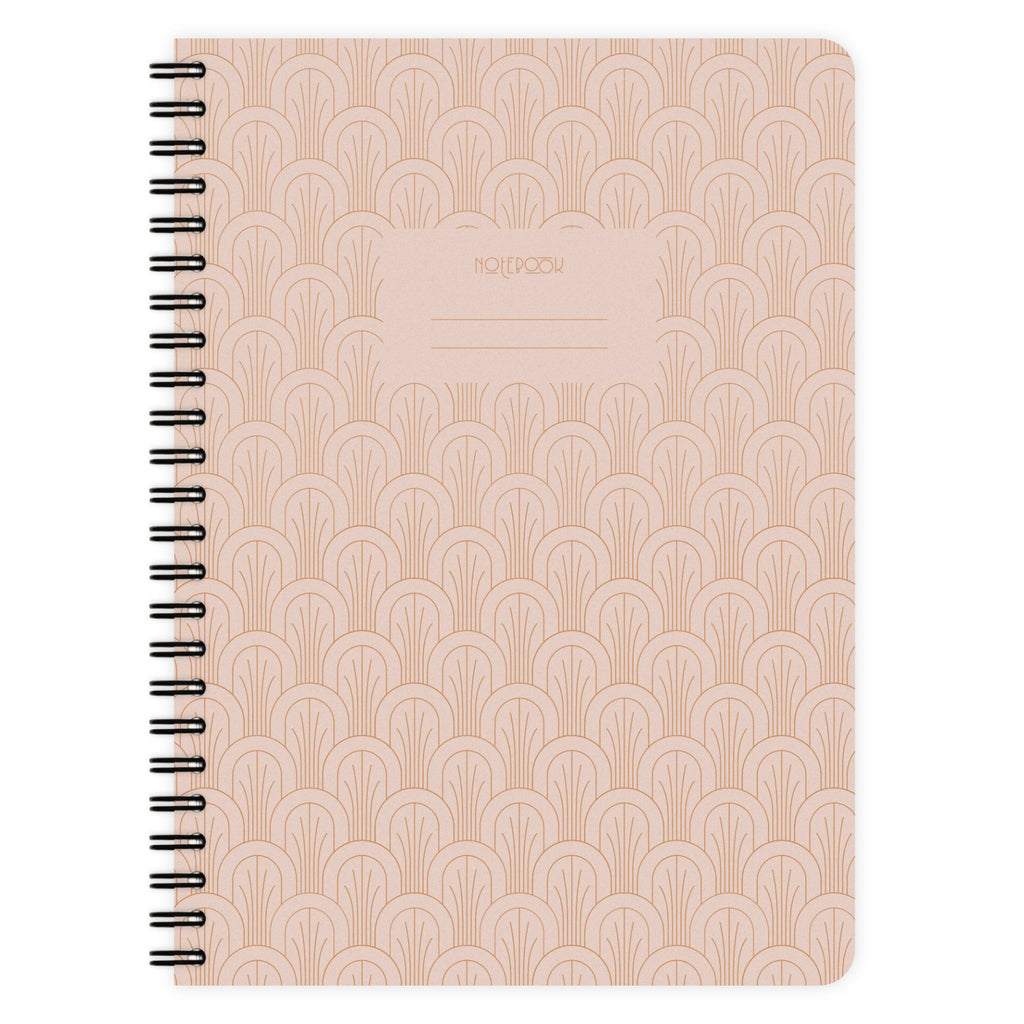 Carnet Spiral A5 Waves Rose Blanc - Etmamu
