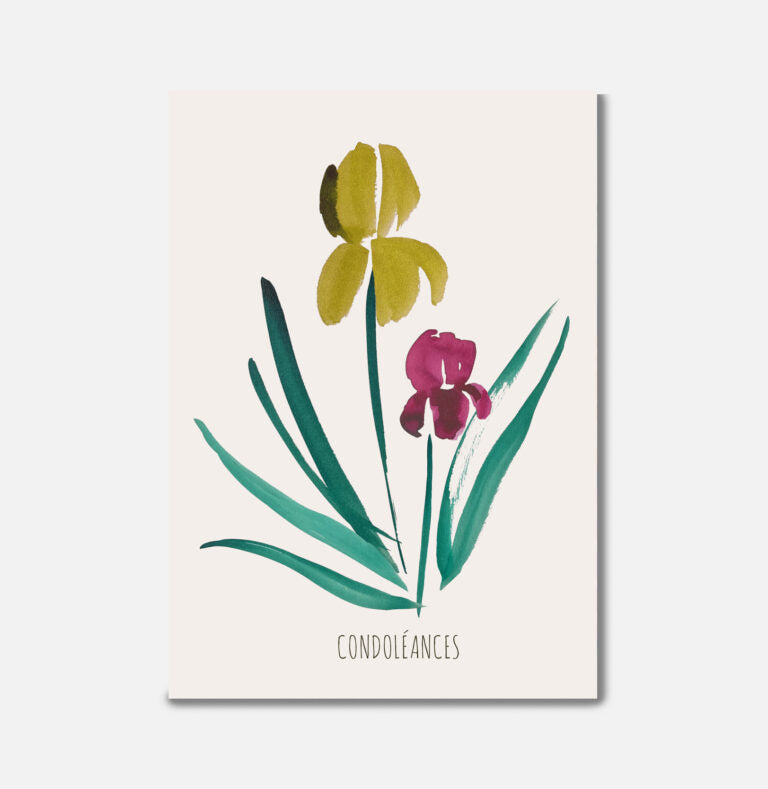 Carte Condoléances - Fleurs - Pascale Editions