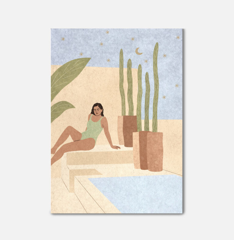 Carte Femme piscine - Pascale Editions