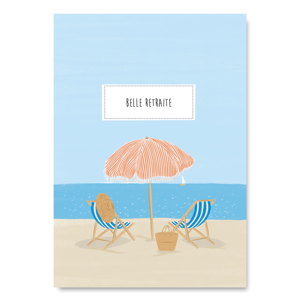 Carte Géante - Belle retraite - Plage - Pascale Editions