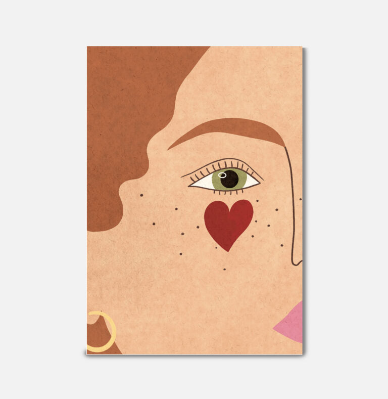 Carte Visage cœur - Pascale Editions