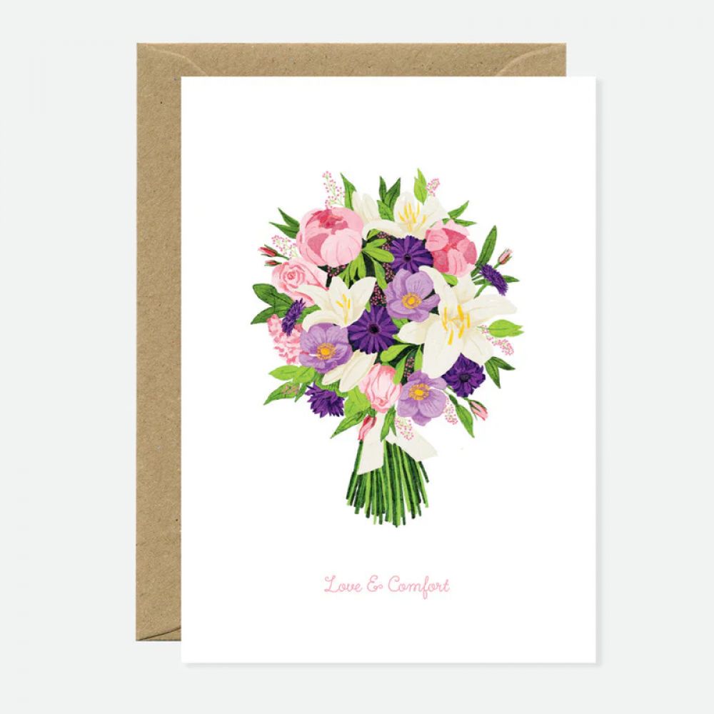 Carte postale Love Comfort Bouquet - Greeting Card - Gold - All the ways to say