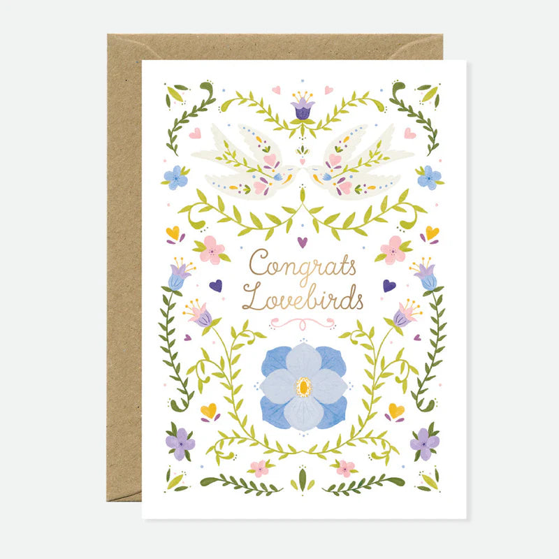 Carte postales Congrats Lovebirds - Greeting Card - Gold - All the ways to say