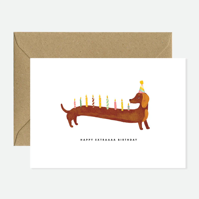 Carte postales Dachshunds Extra Birthday - Greeting - All the ways to say