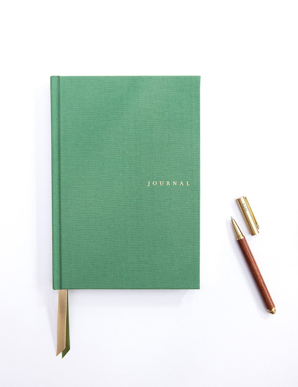 Journal en lin - Vert Fougère - Bespoke Letterpress