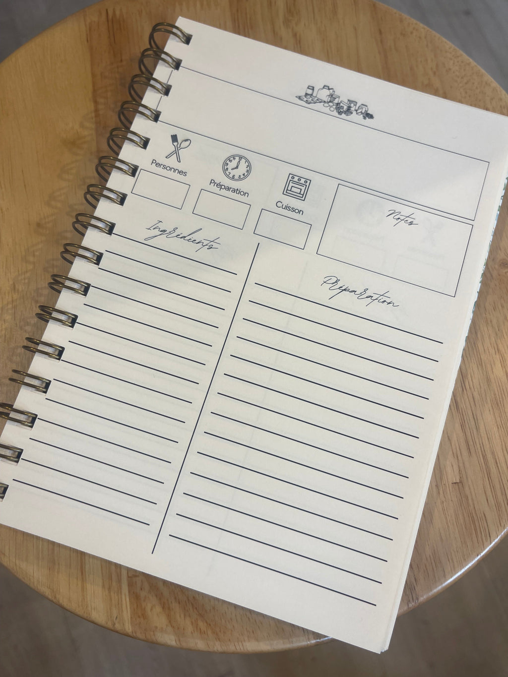 Journal de recette à personnaliser