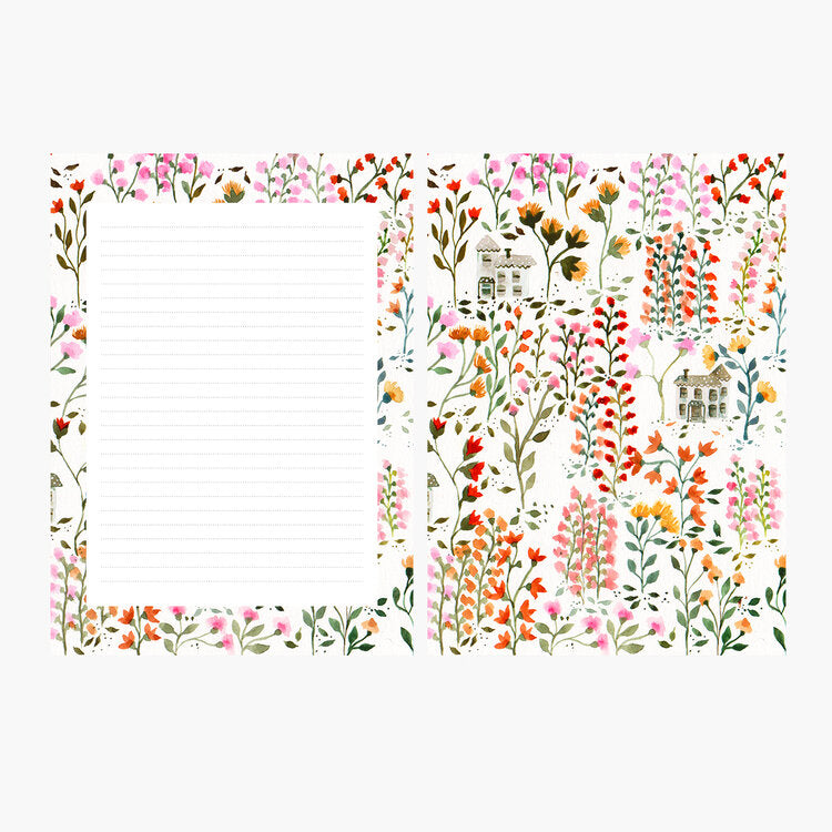 Papier à Lettres - Maison Et Fleurs - Sonia Cavallini