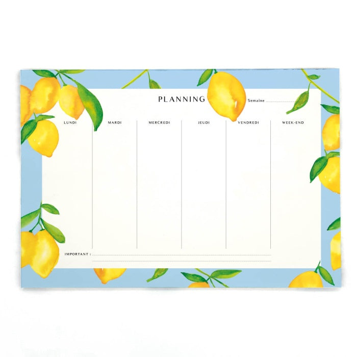 Semainier - Citrons - Quartier Libre