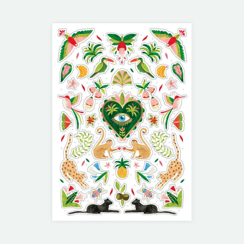 Set de 3 Planches de Stickers Mexican Jungle  - All The Ways To Say