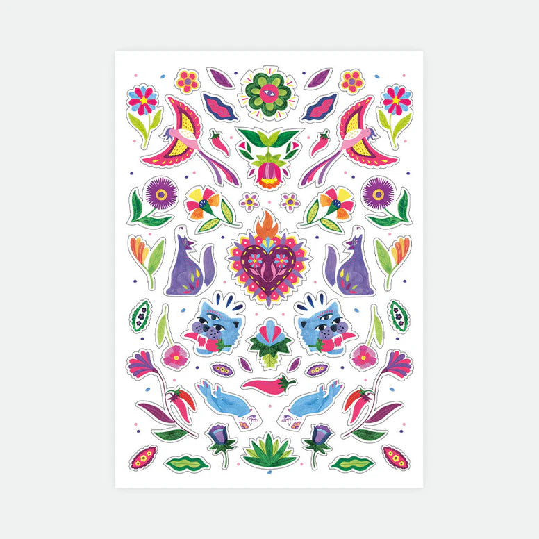 Set de 3 Planches de Stickers Mexican Jungle  - All The Ways To Say