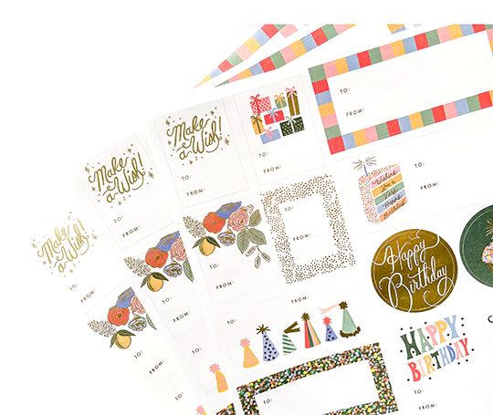 Stickers Etiquettes Autocollantes - Anniversaire - Rifle Paper Co