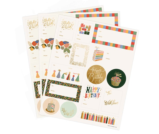 Stickers Etiquettes Autocollantes - Anniversaire - Rifle Paper Co