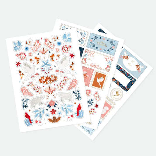 Set de 3 Planches de Stickers White Winter  - All The Ways To Say