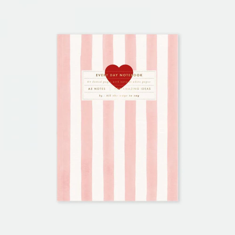 Carnet A5 Pink Stripes - All The Ways To Say