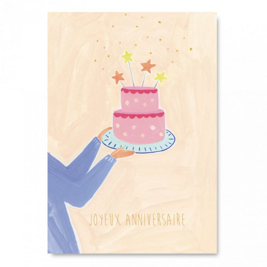 Carte Anniversaire - Gâteau Etoile - Pascale Editions