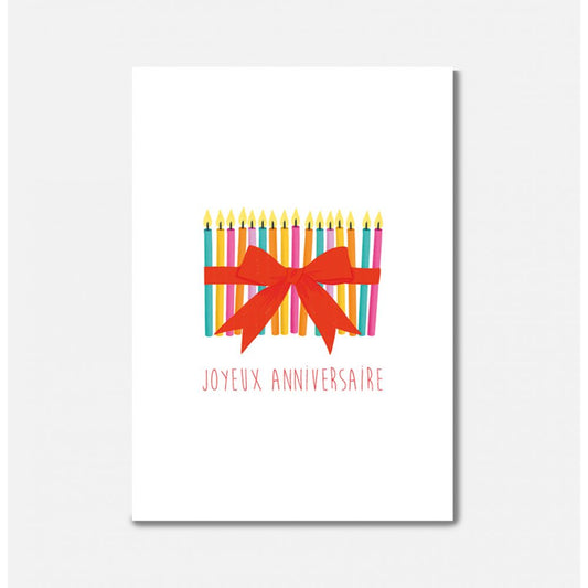 Carte Anniversaire - Bougies - Pascale Editions