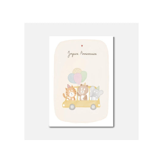 Carte Anniversaire - Bus - Pascale Editions