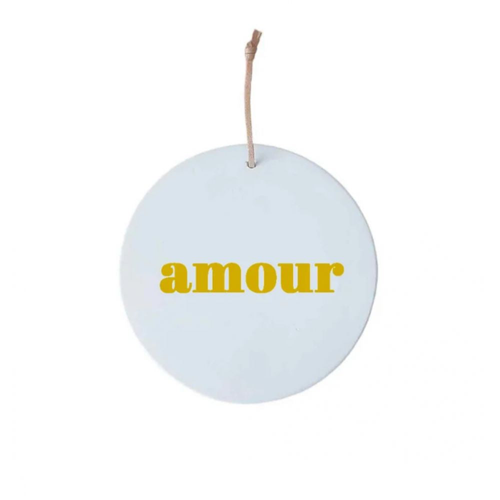 Médaillon Céramique Petit Amour Doré - Poussière des Rues