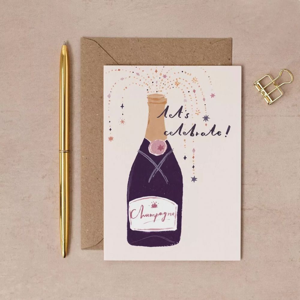 Carte Anniversaire Champagne - Sister Paper Co