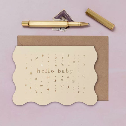 Carte Noël Beige Hello Baby - Sister Paper Co