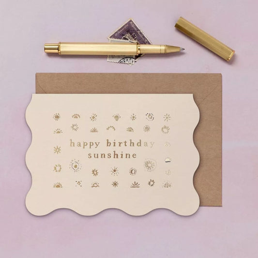 Carte Beige Anniversaire Soleil - Sister Paper Co