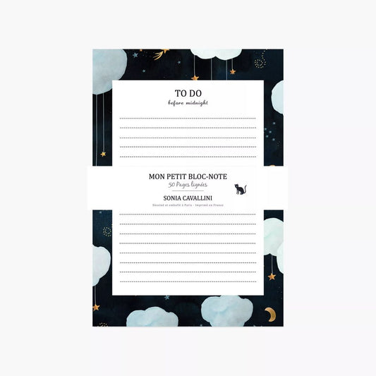 Bloc Notes Nuages - Sonia Cavallini