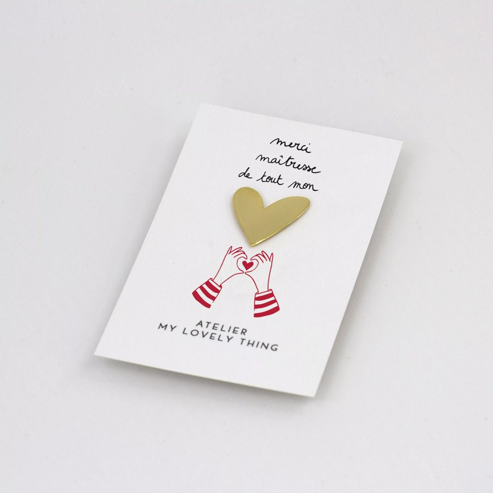 Pin’s - Cœur Merci Maitresse - My Lovely Thing