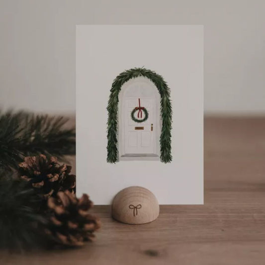 Carte simple - Porte de Noël  - Euleunbschnnit