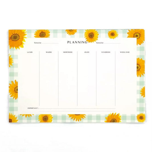 Semainier - Tournesols - Quartier Libre