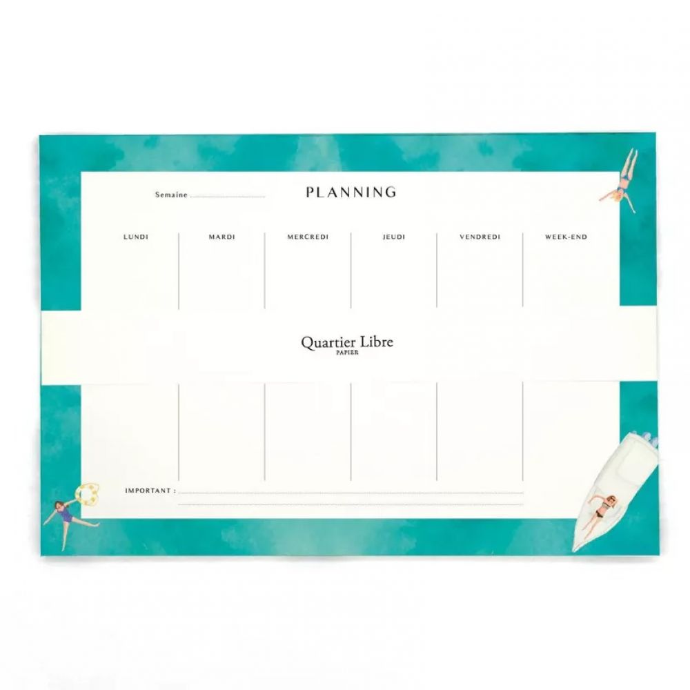 Semainier - Baignade - Quartier Libre