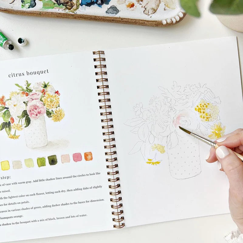 Cahier d’aquarelle - Bouquets - Emily Lex Studio