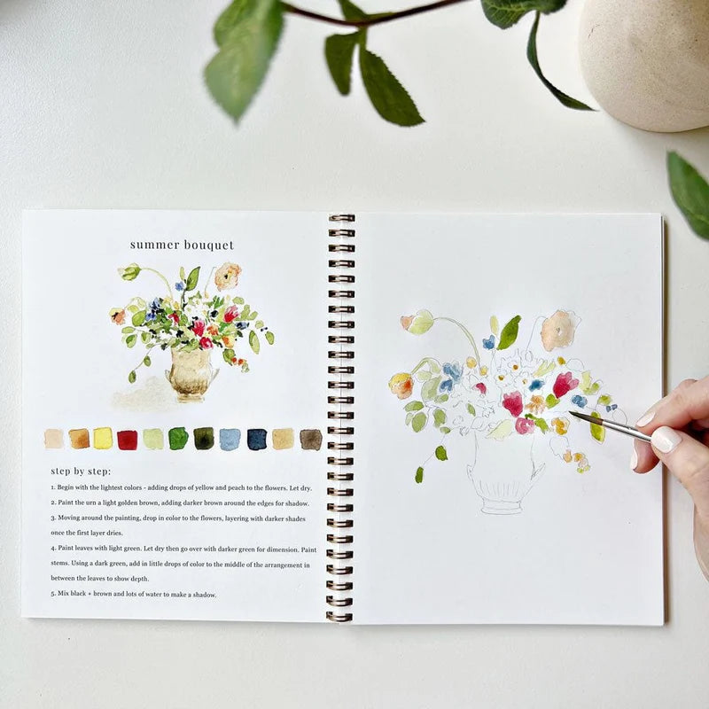 Cahier d’aquarelle - Bouquets - Emily Lex Studio