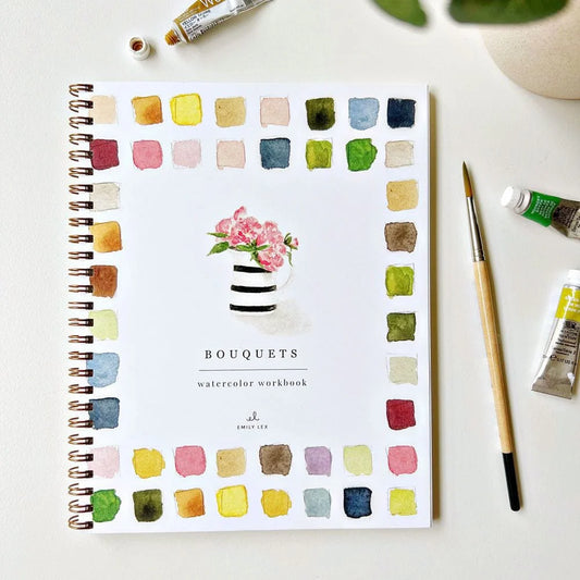 Cahier d’aquarelle - Bouquets - Emily Lex Studio