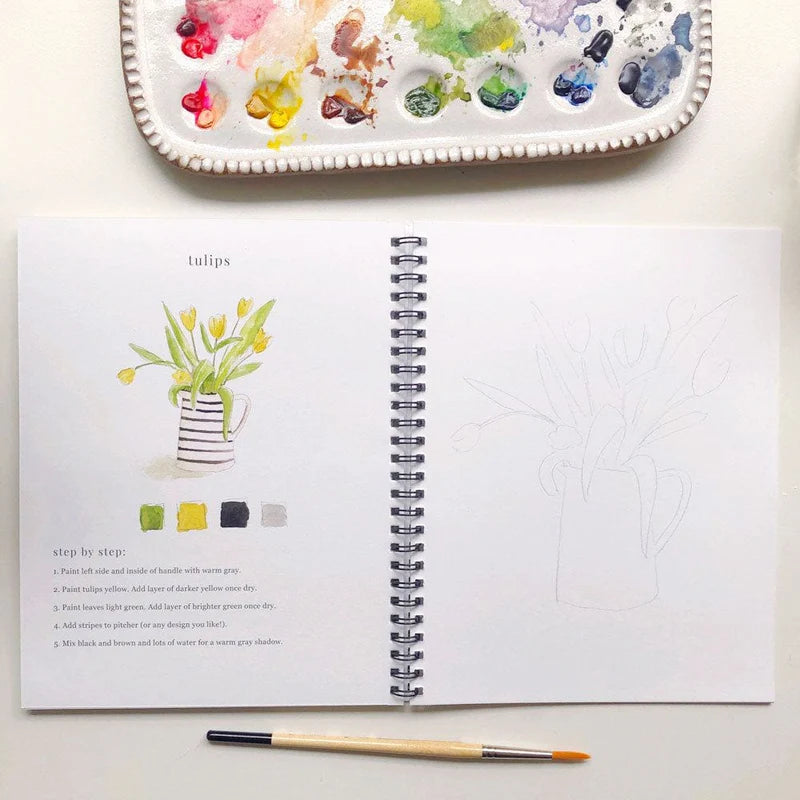 Cahier d’aquarelle - Fleurs - Emily Lex Studio