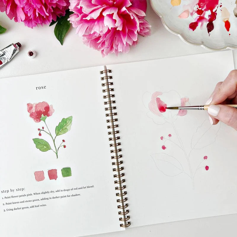 Cahier d’aquarelle - Fleurs - Emily Lex Studio